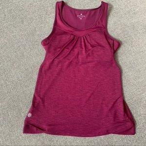 Athleta maroon workout tank built-in bra size XS